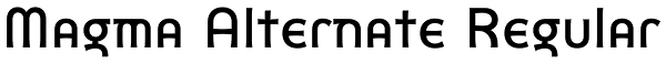 Magma Alternate Regular Font