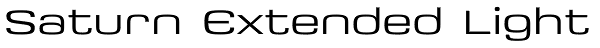 Saturn Extended Light Font
