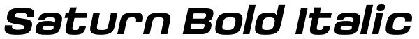 Saturn Bold Italic Font