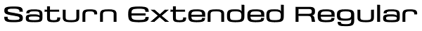 Saturn Extended Regular Font