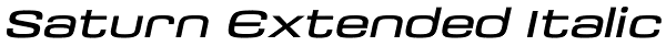 Saturn Extended Italic Font