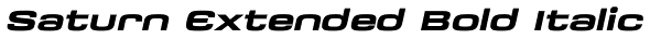 Saturn Extended Bold Italic Font