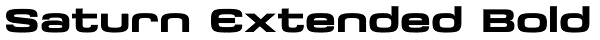 Saturn Extended Bold Font