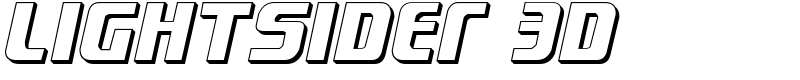 Lightsider 3D Font