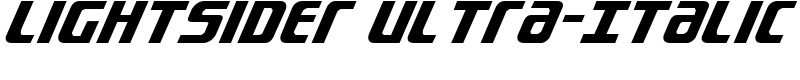 Lightsider Ultra-Italic Font