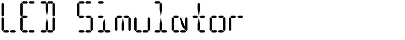 LED Simulator Font