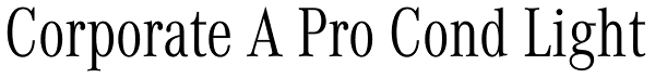 Corporate A Pro Cond Light Font