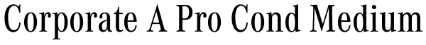 Corporate A Pro Cond Medium Font