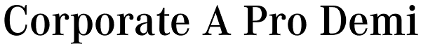 Corporate A Pro Demi Font