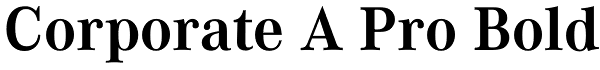 Corporate A Pro Bold Font