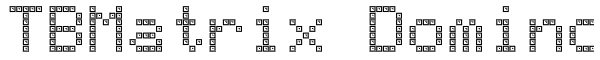 TBMatrix Domino Font