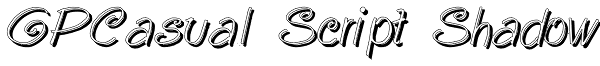 GPCasual Script Shadow Font
