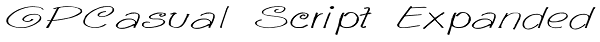 GPCasual Script Expanded Font