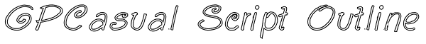 GPCasual Script Outline Font