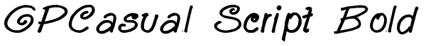 GPCasual Script Bold Font