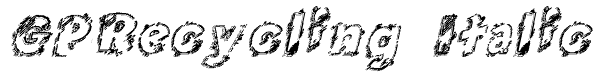GPRecycling Italic Font