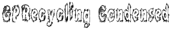 GPRecycling Condensed Font