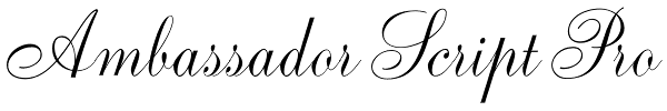 Ambassador Script Pro Font