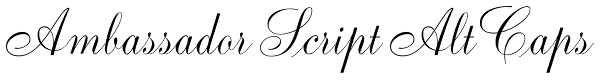 Ambassador Script Alt Caps Font