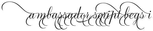Ambassador Script Begs I Font