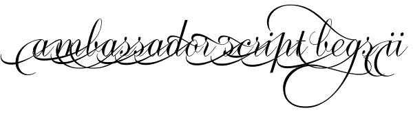Ambassador Script Begs II Font