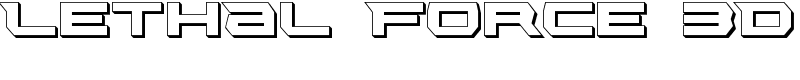 Lethal Force 3D Font