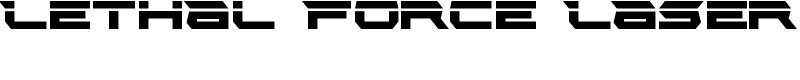 Lethal Force Laser Font