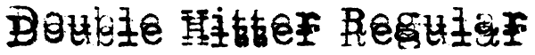 Double Hitter Regular Font