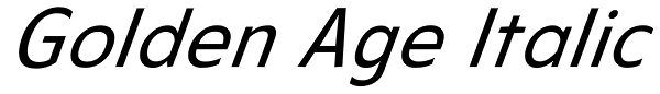Golden Age Italic Font