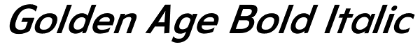 Golden Age Bold Italic Font
