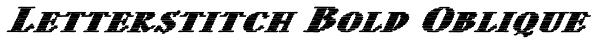 Letterstitch Bold Oblique Font