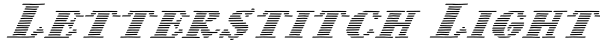 Letterstitch Light Oblique Font