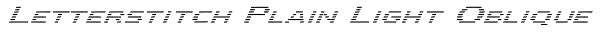 Letterstitch Plain Light Oblique Font