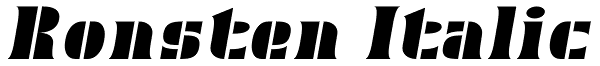 Ronsten Italic Font