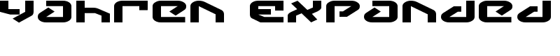 Yahren Expanded Font