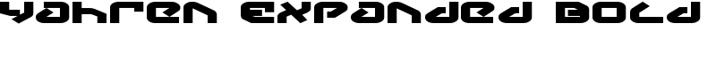 Yahren Expanded Bold Font