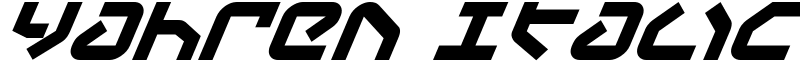 Yahren Italic Font