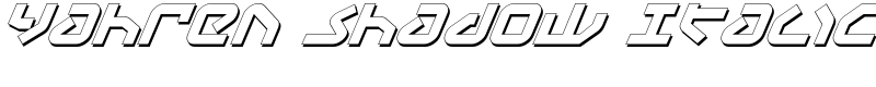 Yahren Shadow Italic Font