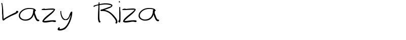 Lazy Riza Font