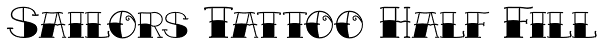 Sailors Tattoo Half Fill Font