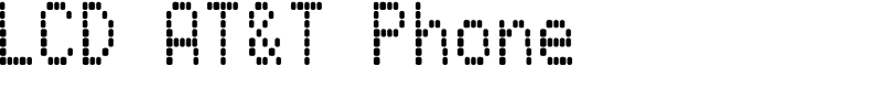 LCD AT&T Phone Font