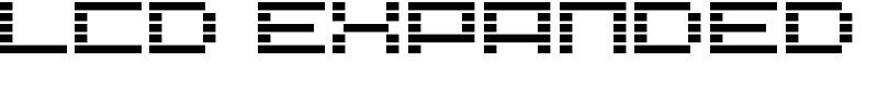 Lcd Expanded Font