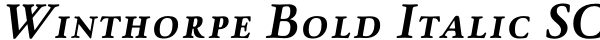 Winthorpe Bold Italic SC Font
