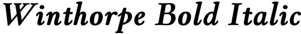 Winthorpe Bold Italic Font