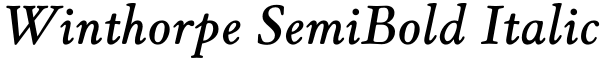 Winthorpe SemiBold Italic Font