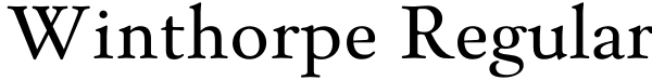 Winthorpe Regular Font