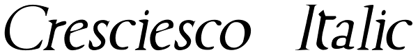 Cresciesco Italic Font