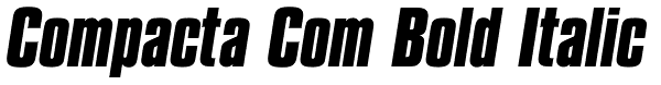 Compacta Com Bold Italic Font
