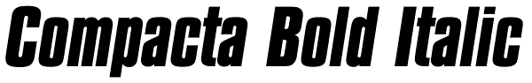 Compacta Bold Italic Font
