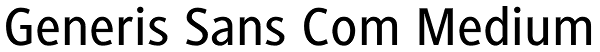 Generis Sans Com Medium Font